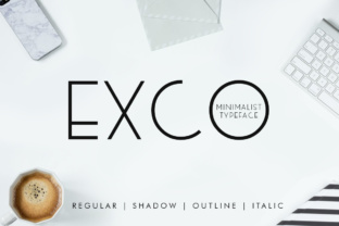 Exco: A Minimalistic Font Family with Four Distinct Styles