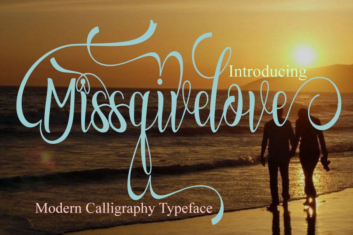 Missgivelove: A Modern Handwritten Font with Long Swashes and Alternates for Authentic Design